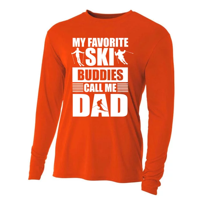 Favorite Ski Buddies Dad Winter Sport Skiing Fathers Day Gift Cooling Performance Long Sleeve Crew