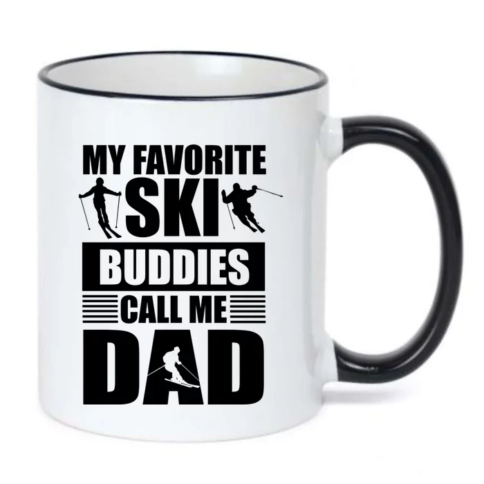 Favorite Ski Buddies Dad Winter Sport Skiing Fathers Day Gift Black Color Changing Mug