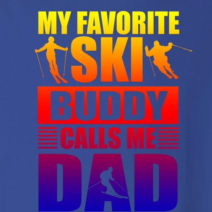 Favorite Ski Buddy Dad Son Winter Sport Skiing Fathers Day Gift Toddler Long Sleeve Shirt