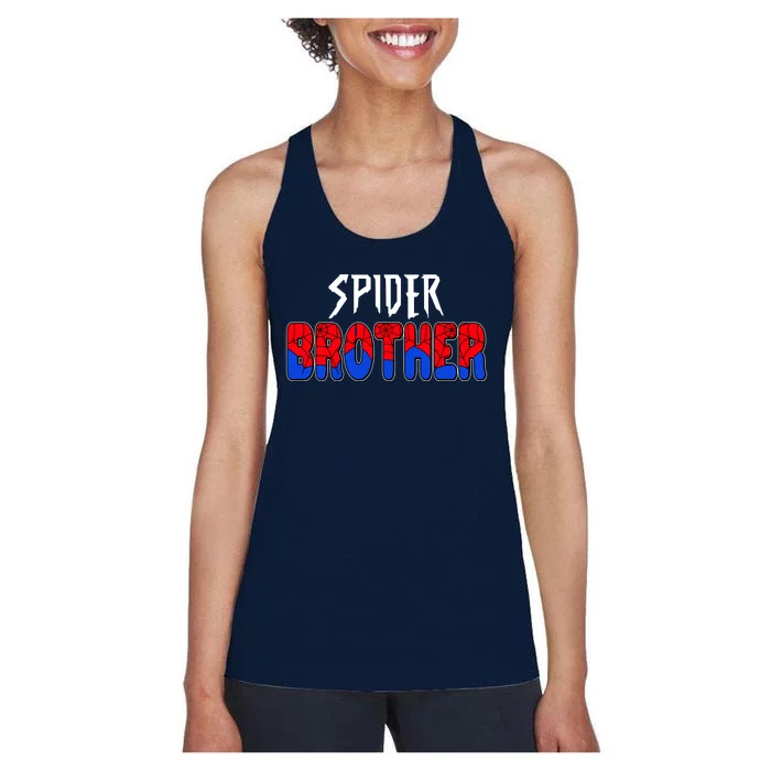 Funny Spider Brother Matching Family Shirts Women's Racerback Tank