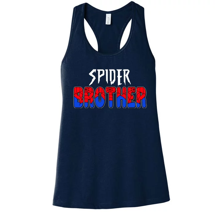 Funny Spider Brother Matching Family Shirts Women's Racerback Tank