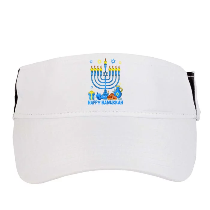 Funny Softball Balls Temple Menorah Chanukah Hanukkah Pajama Adult Drive Performance Visor