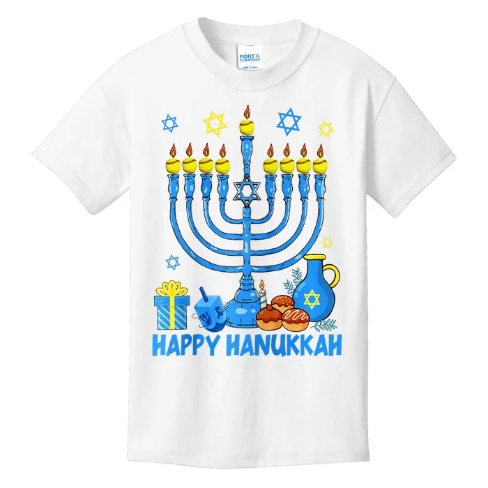 Funny Softball Balls Temple Menorah Chanukah Hanukkah Pajama Kids T-Shirt