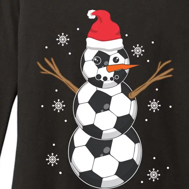 Funny Soccer Ball Snow Sport Lover Gift Christmas Holiday Great Gift Womens CVC Long Sleeve Shirt