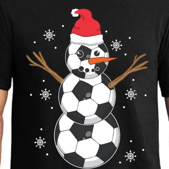 Funny Soccer Ball Snow Sport Lover Gift Christmas Holiday Great Gift Pajama Set