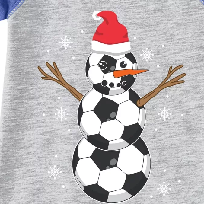 Funny Soccer Ball Snow Sport Lover Gift Christmas Holiday Great Gift Infant Baby Jersey Bodysuit