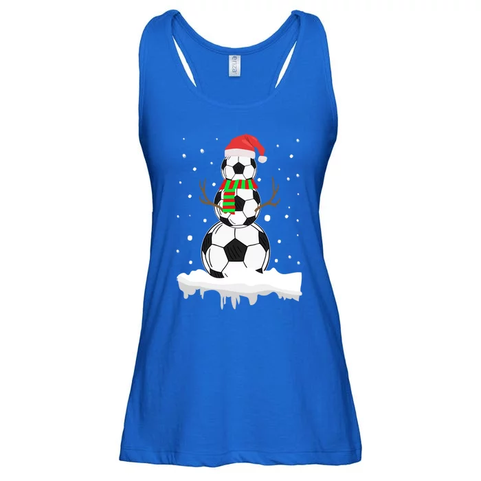 Funny Soccer Ball Snow Sport Lover Gift Christmas Holiday Cool Gift Ladies Essential Flowy Tank