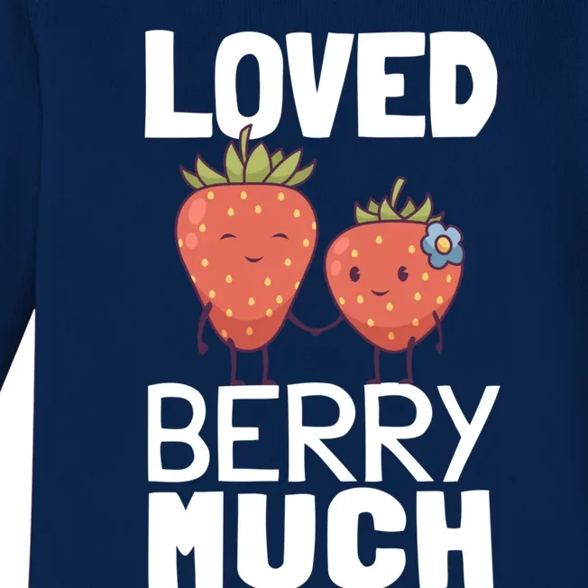 Funny Strawberry Berry Couple In Love Gift For Lovers Great Gift Baby Long Sleeve Bodysuit