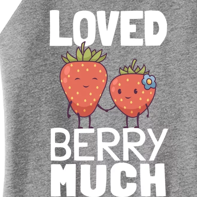 Funny Strawberry Berry Couple In Love Gift For Lovers Great Gift Women’s Perfect Tri Rocker Tank