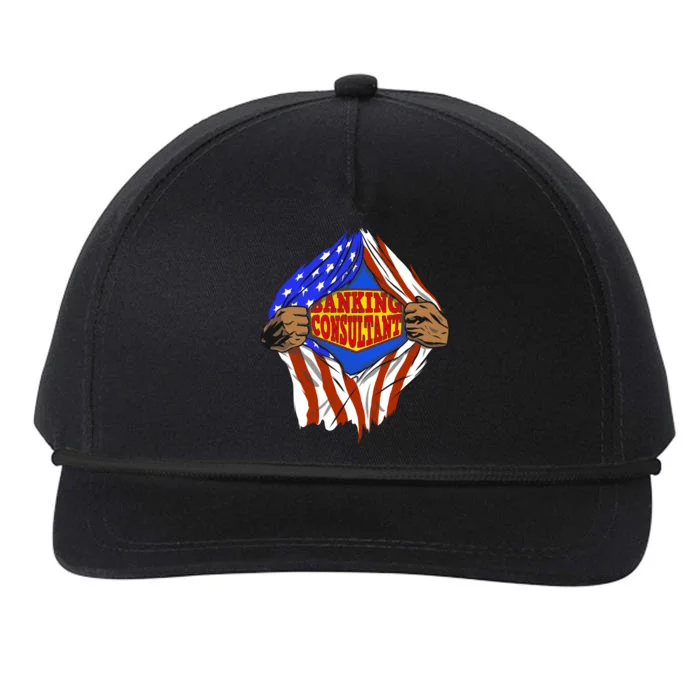 Funny Super Banking Consultant Hero Job Great Gift Snapback Five-Panel Rope Hat