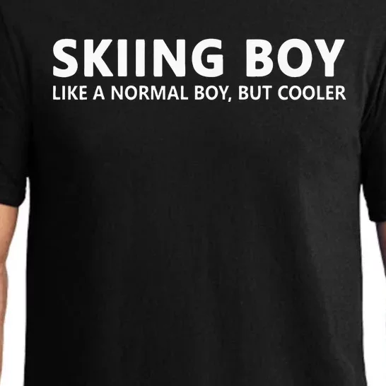 Funny Ski Boy Skiing Boy Pajama Set