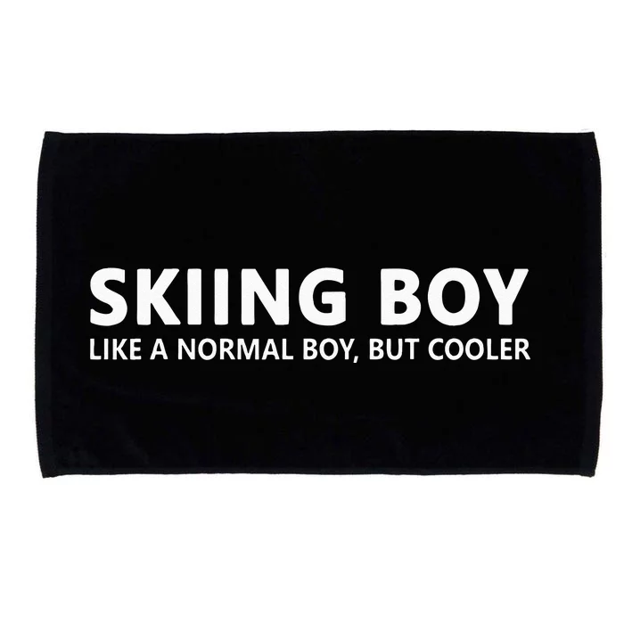 Funny Ski Boy Skiing Boy Microfiber Hand Towel