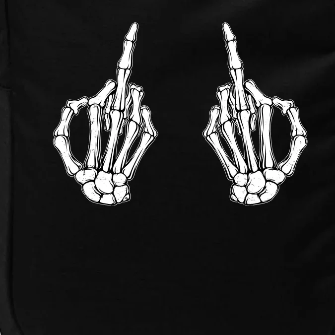 Funny Skeleton Bones Middle Finger Hands Impact Tech Backpack