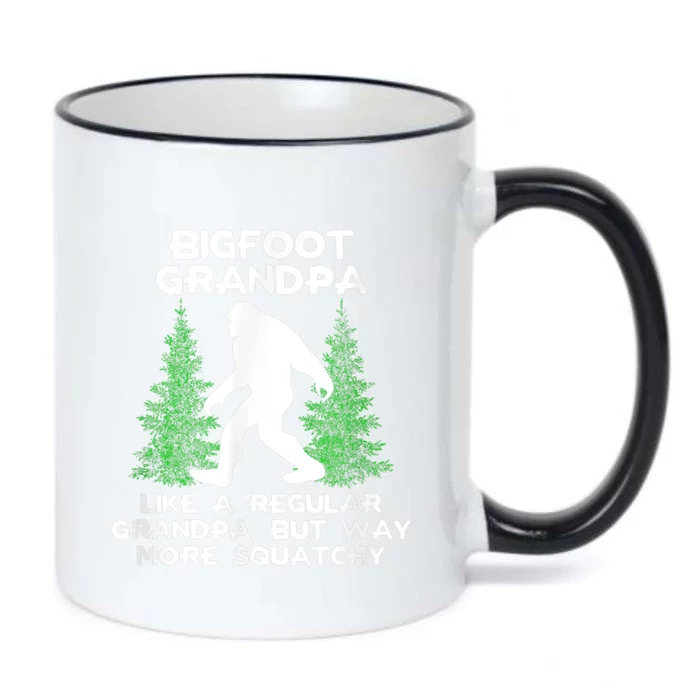 Funny Sasquatch Bigfoot Fathers Day Bigfoot Grandpa Black Color Changing Mug