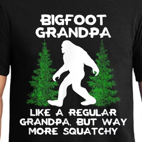 Funny Sasquatch Bigfoot Fathers Day Bigfoot Grandpa Pajama Set