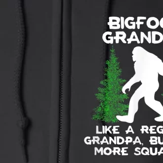 Funny Sasquatch Bigfoot Fathers Day Bigfoot Grandpa Full Zip Hoodie