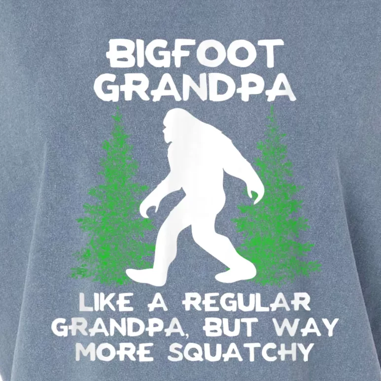 Funny Sasquatch Bigfoot Fathers Day Bigfoot Grandpa Garment-Dyed Women's Muscle Tee