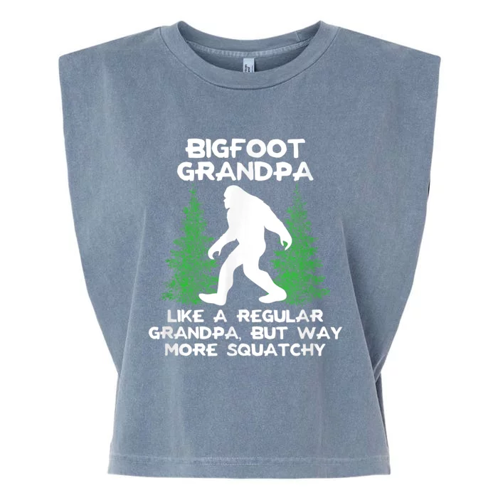 Funny Sasquatch Bigfoot Fathers Day Bigfoot Grandpa Garment-Dyed Women's Muscle Tee