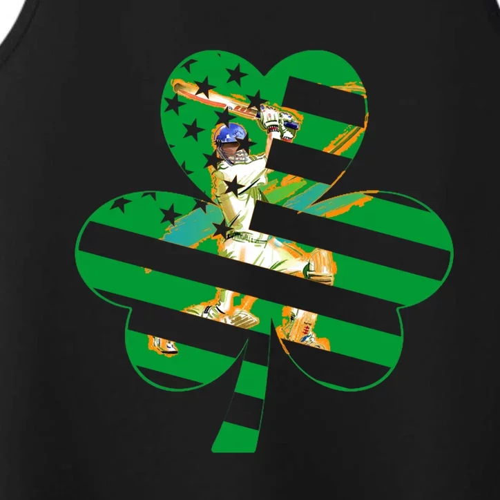 Funny Shamrock Baseball Players Catchers St Patrick's Day Gift Performance Tank