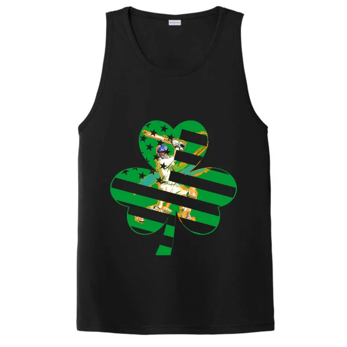 Funny Shamrock Baseball Players Catchers St Patrick's Day Gift Performance Tank