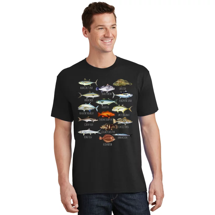 Fish Species Biology Types Of Saltwater Fish Fishing T-Shirt