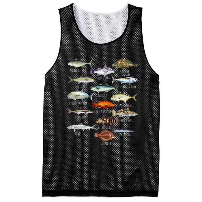 Fish Species Biology Types Of Saltwater Fish Fishing Mesh Reversible Basketball Jersey Tank