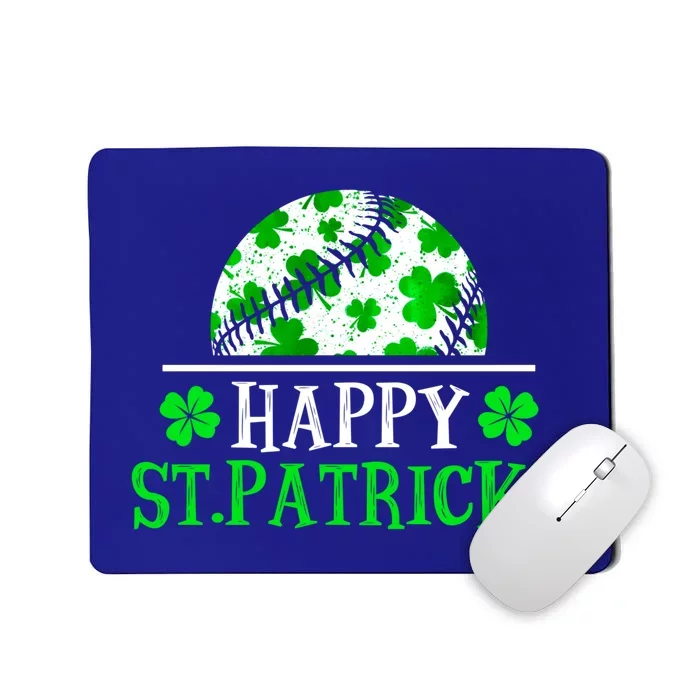 Funny Shamrock Baseball St Patricks Day Gift Mousepad