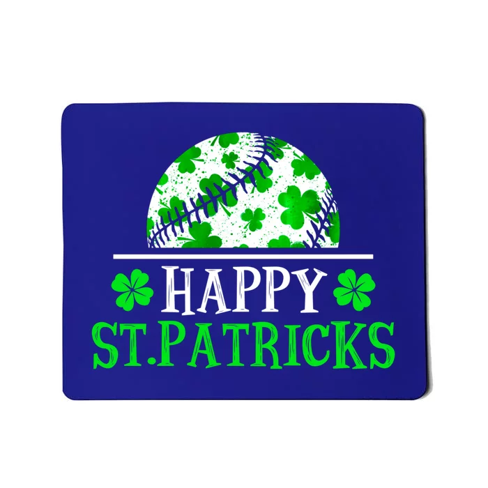 Funny Shamrock Baseball St Patricks Day Gift Mousepad