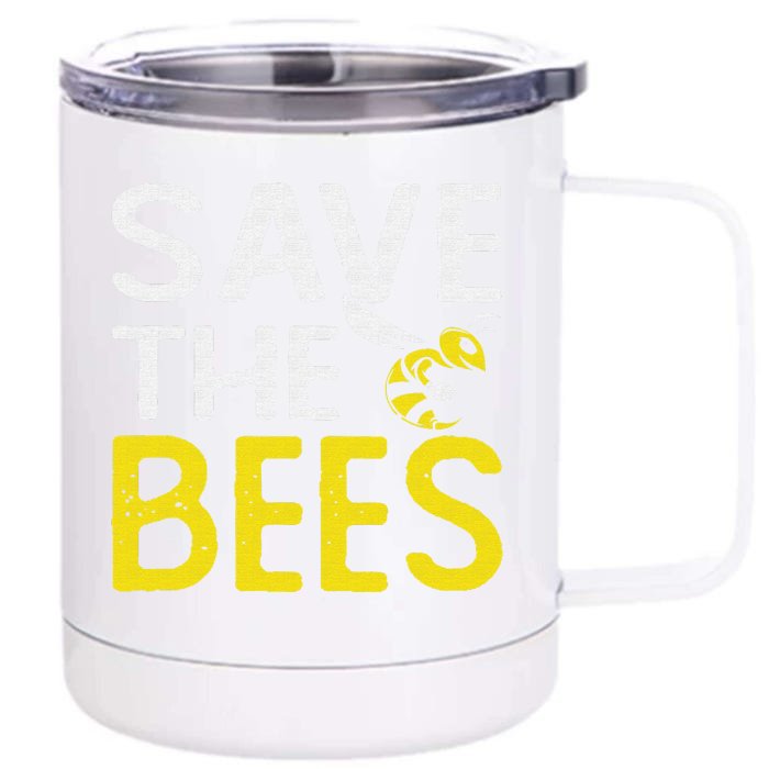 funny Save Bees Beekeeper Bee Keeping Honey Front & Back 12oz Stainless Steel Tumbler Cup