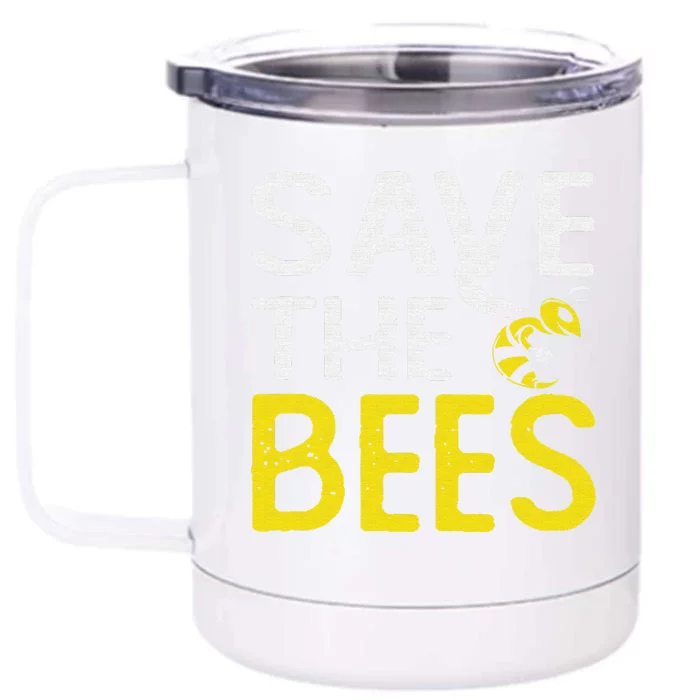 funny Save Bees Beekeeper Bee Keeping Honey Front & Back 12oz Stainless Steel Tumbler Cup