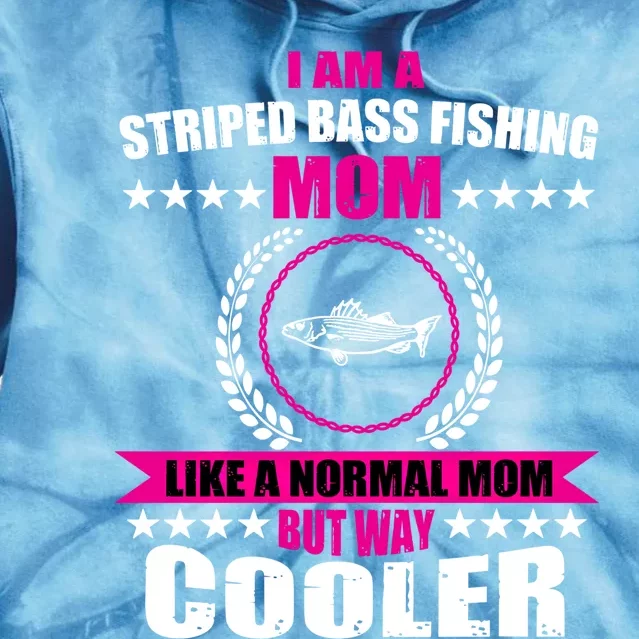 Funny Striped Bass Fishing Mom Outfit Cute Gift Tie Dye Hoodie