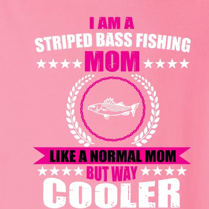 Funny Striped Bass Fishing Mom Outfit Cute Gift Toddler Long Sleeve Shirt