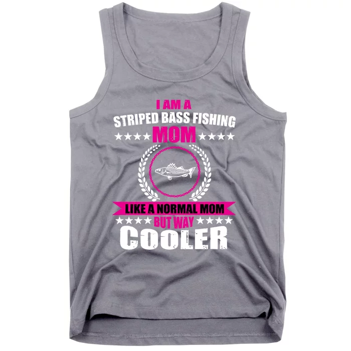 Funny Striped Bass Fishing Mom Outfit Cute Gift Tank Top