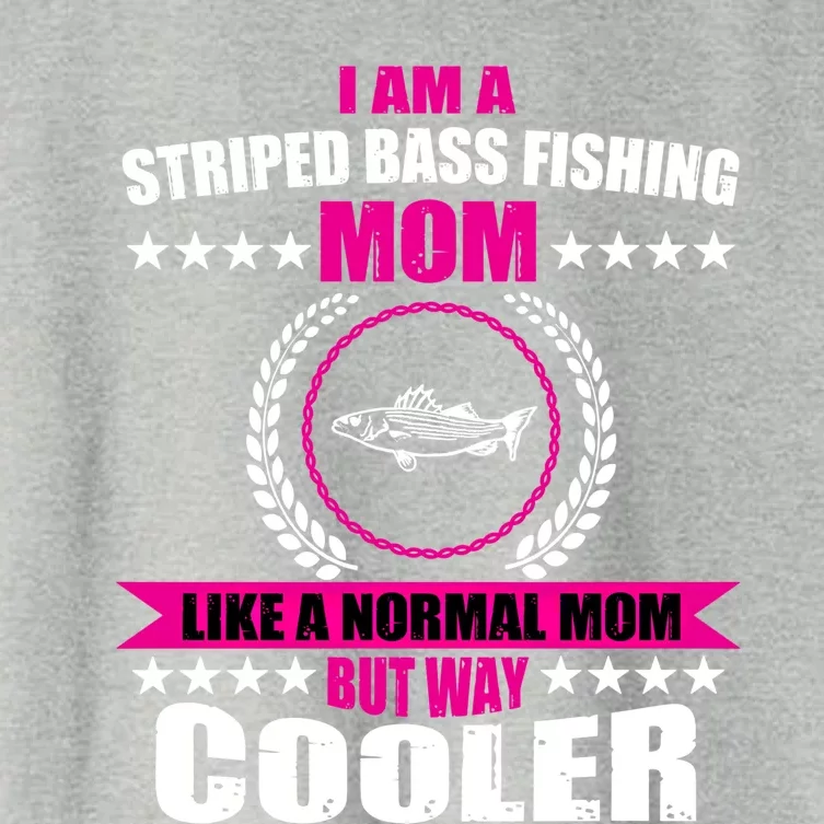 Funny Striped Bass Fishing Mom Outfit Cute Gift Women's Crop Top Tee