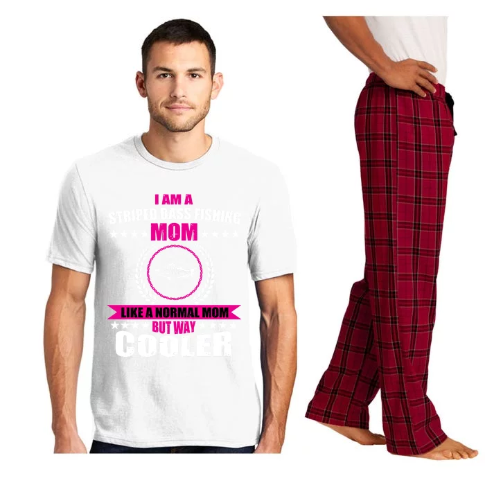 Funny Striped Bass Fishing Mom Outfit Cute Gift Pajama Set