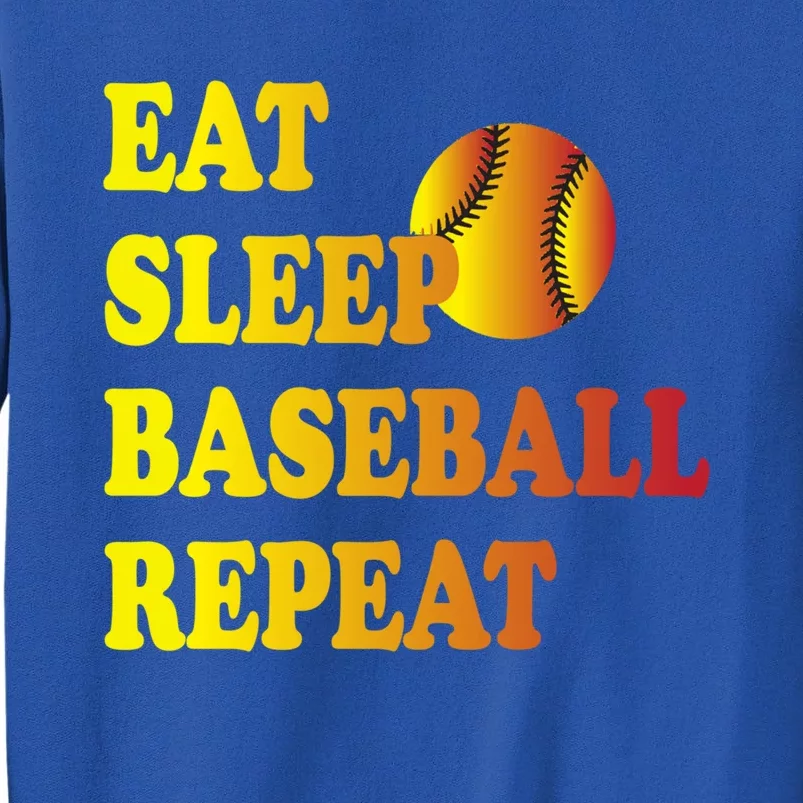 Funny Sarcastic Baseball Player Eat Sleep Baseball Repeat Meaningful Gift Sweatshirt