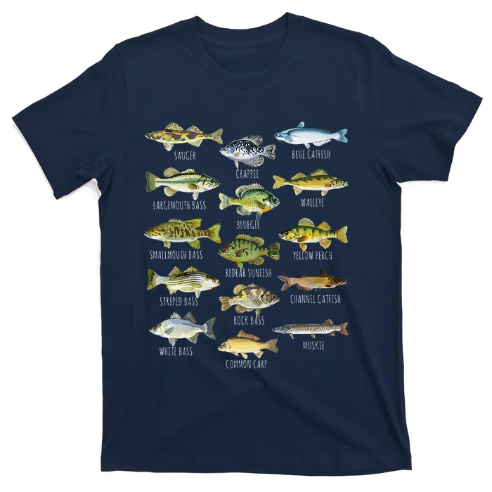 Fish Species Biology Types Of Freshwater Fish Fishing T-Shirt