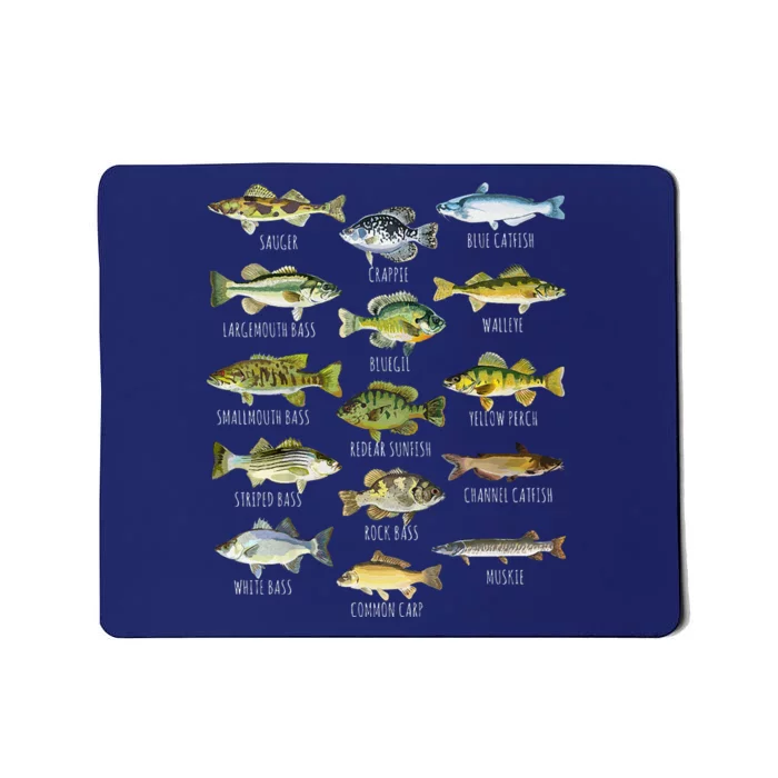 Fish Species Biology Types Of Freshwater Fish Fishing Mousepad