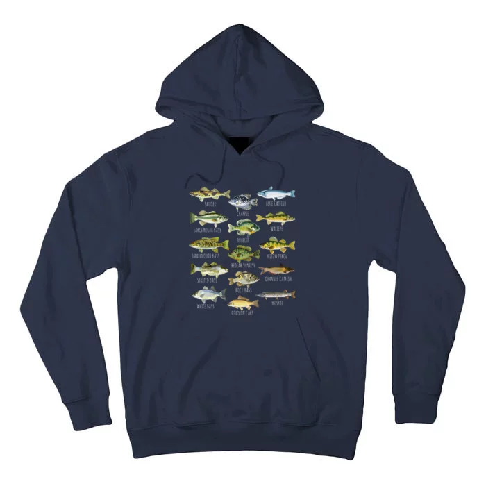 Fish Species Biology Types Of Freshwater Fish Fishing Tall Hoodie