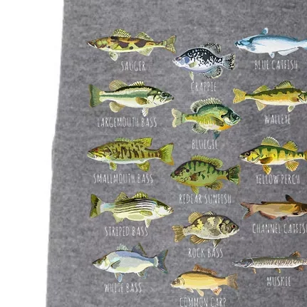 Fish Species Biology Types Of Freshwater Fish Fishing Doggie 3-End Fleece Hoodie