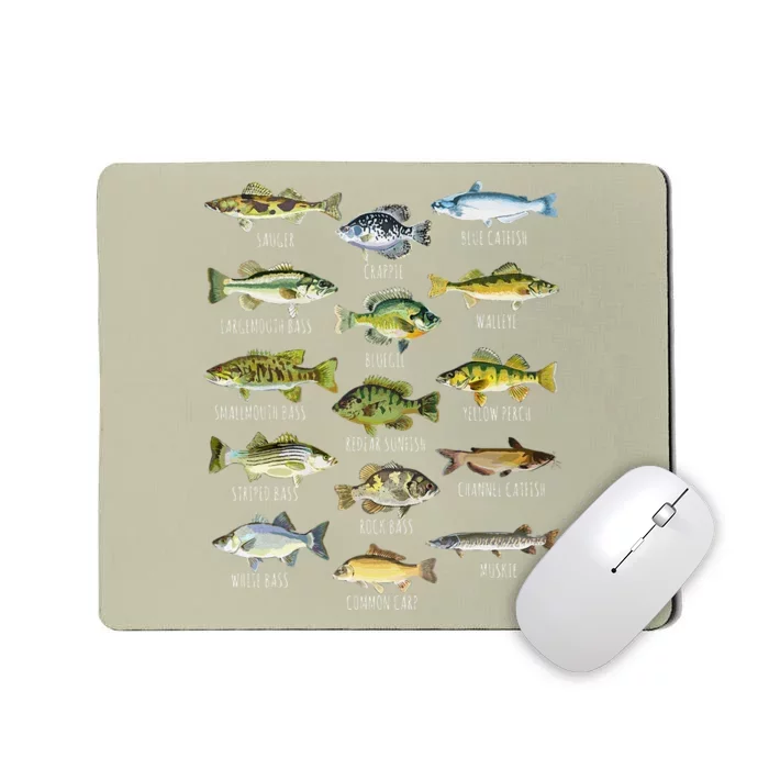 Fish Species Biology Types Of Freshwater Fish Fishing Mousepad