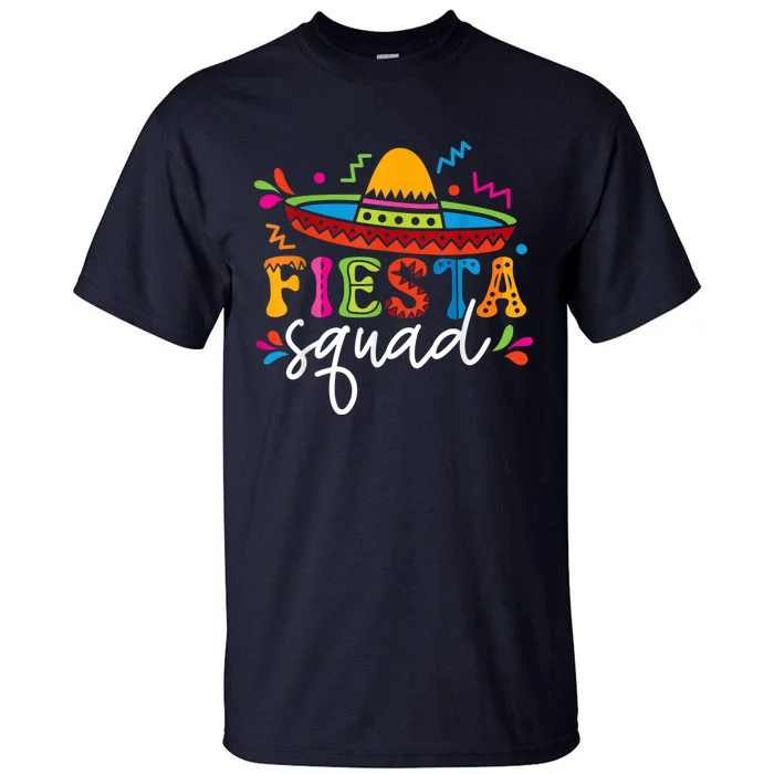 Fiesta Squad Cinco De Mayo Mexican Sombrero Group Family Tall T-Shirt