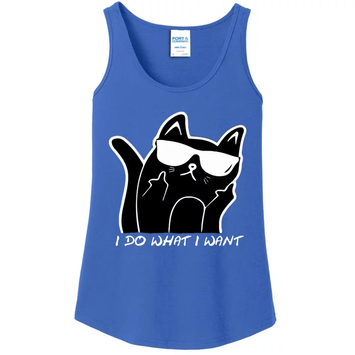 Funny Sarcastic Cat I Do What I Want Adults Gift Funny Gift Ladies Essential Tank