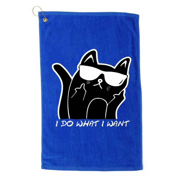 Funny Sarcastic Cat I Do What I Want Adults Gift Funny Gift Platinum Collection Golf Towel