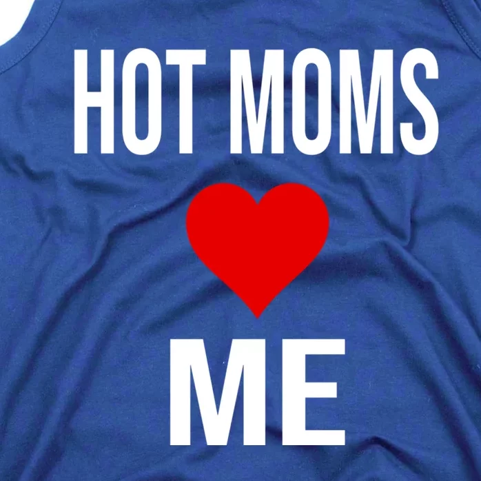 Funny Self Confidence Trolling Red Heart Hot Moms Love Me Gift Tank Top