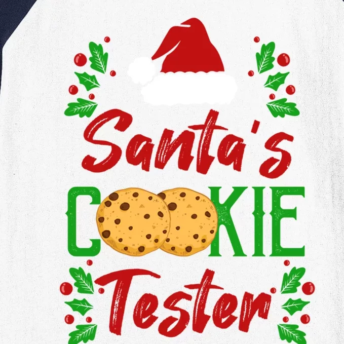 Funny SantaS Cookie Tester Christmas Cookies Taste Test Gift Baseball Sleeve Shirt