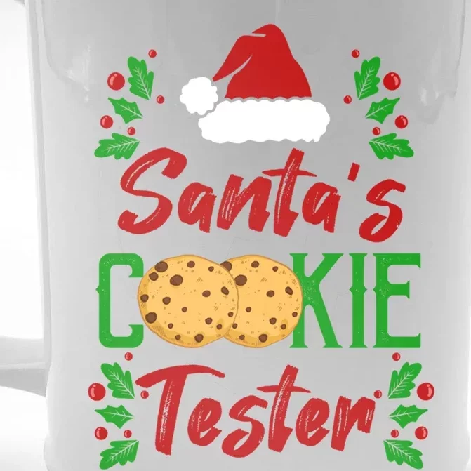 Funny SantaS Cookie Tester Christmas Cookies Taste Test Gift Front & Back Beer Stein