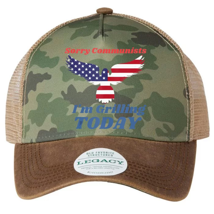 Funny Sorry Communists IM Grilling Today Legacy Tie Dye Trucker Hat