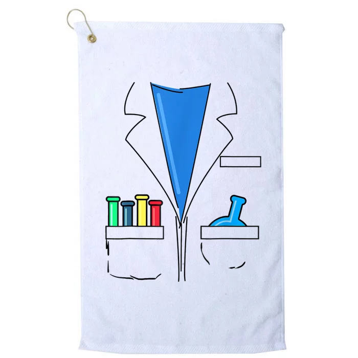 Funny Scientist Costume Nerd Chemistry Halloween Science Teacher Platinum Collection Golf Towel