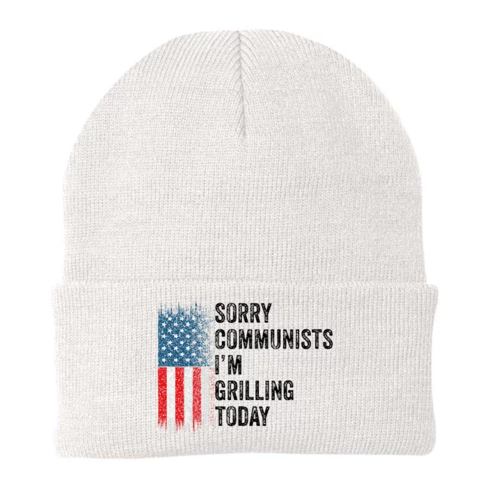 Funny Sorry Communists IM Grilling Today Vintage Knit Cap Winter Beanie